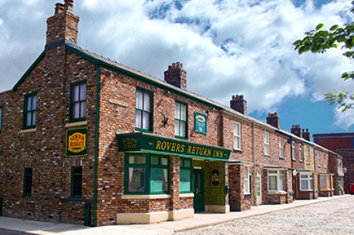 General view of the Coronation Street set and the Rovers Return