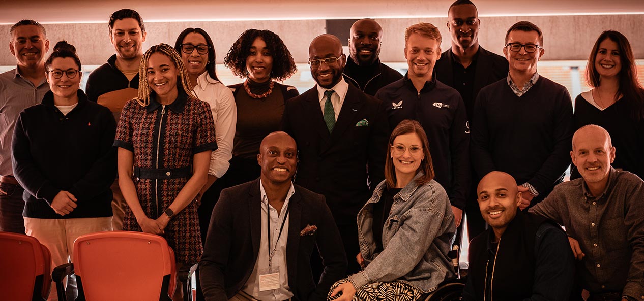 Group photo of the members of the Talent Inclusion Advisory Group and Sport England representatives